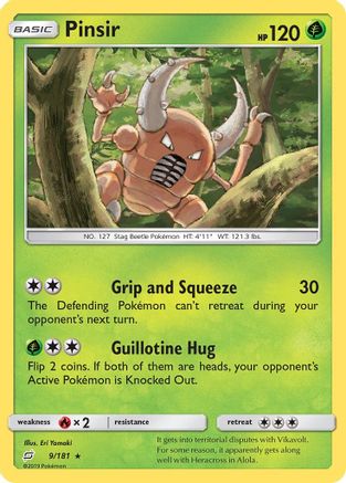SM Team Up 009 Pinsir - Rare