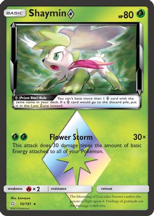 SM Team Up 010/181 Shaymin Prism Star - Holofoil - Prism Rare