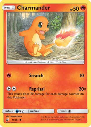 SM Team Up 011/181 Charmander (11) - Reverse Holofoil - Common