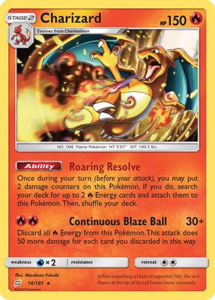 SM Team Up 014/181 Charizard - Reverse Holofoil - Rare