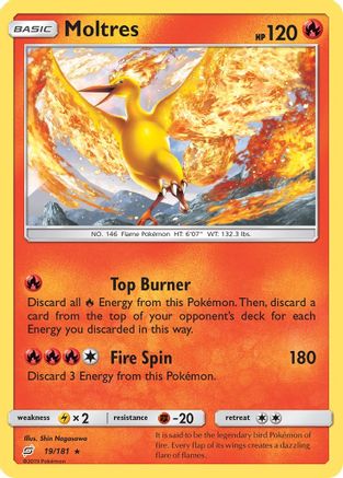 SM Team Up 019/181 Moltres - Reverse Holofoil - Holo Rare