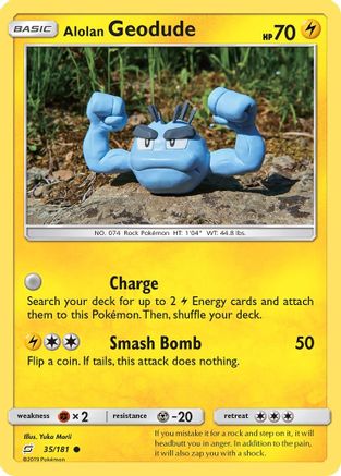 SM Team Up 035/181 Alolan Geodude (35) - Reverse Holofoil - Common