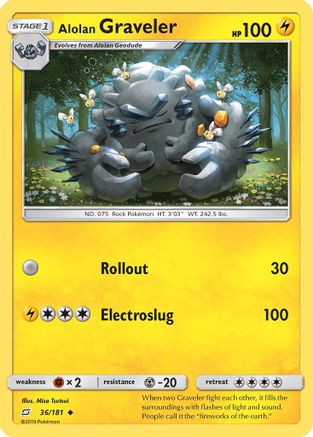 SM Team Up 036/181 Alolan Graveler - Reverse Holofoil - Uncommon