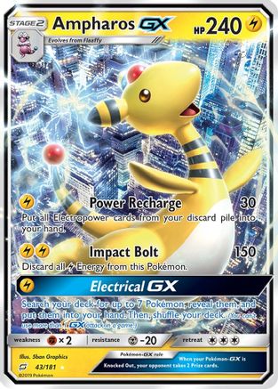 SM Team Up 043/181 Ampharos GX - Holofoil - Ultra Rare