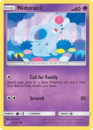 SM Team Up 054/181 Nidoran F - Reverse Holofoil - Common