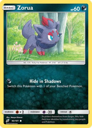 SM Team Up 090/181 Zorua - Reverse Holofoil - Common