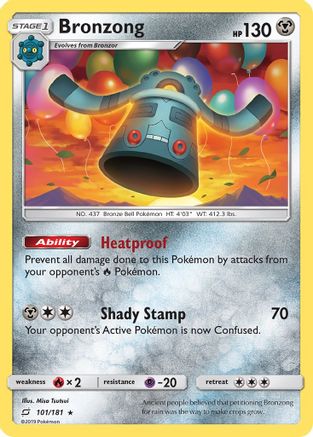 SM Team Up 101 Bronzong - Reverse Holofoil - Rare