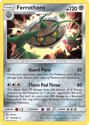 SM Team Up 103 Ferrothorn - Rare