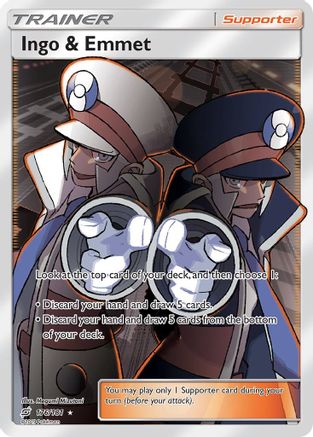 SM Team Up 176 Ingo & Emmet (Full Art) - Holofoil - Ultra Rare