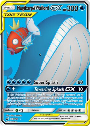 SM Team Up 160 Magikarp & Wailord GX (Full Art) - Holofoil - Ultra Rare
