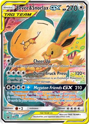 SM Promos SM169 Eevee & Snorlax GX - Holofoil - Promo