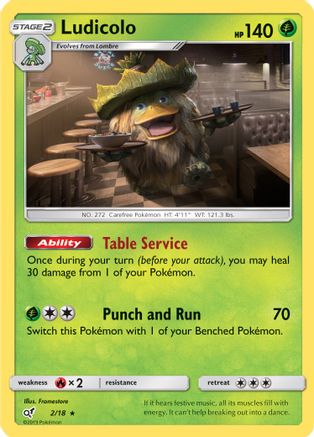 Detective Pikachu 002/18 Ludicolo - Holofoil - Rare