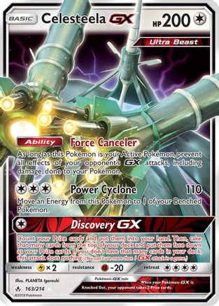 SM Unbroken Bonds 163/214 Celesteela GX - Holofoil - Ultra Rare
