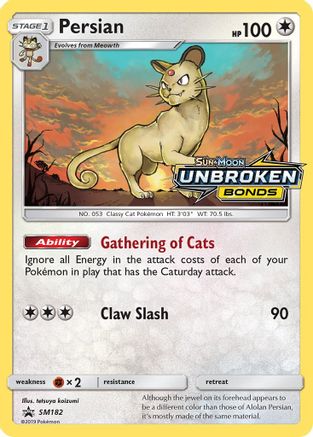 SM Promos SM182 Persian - Holofoil - Promo