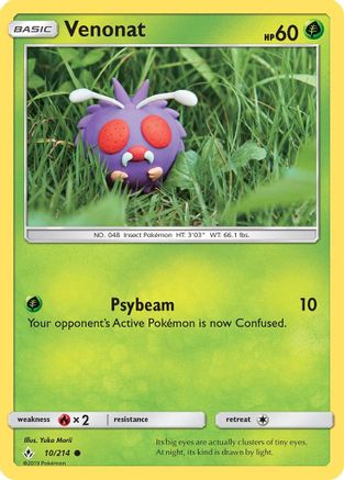 SM Unbroken Bonds 010/214 Venonat (10) - Common