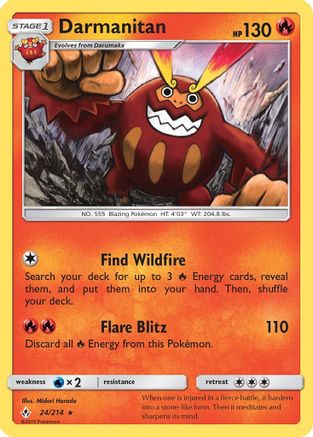 SM Unbroken Bonds 024/214 Darmanitan - Rare