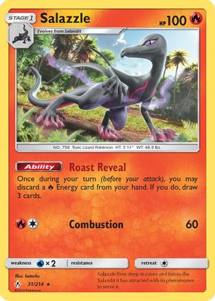 SM Unbroken Bonds 031/214 Salazzle - Rare
