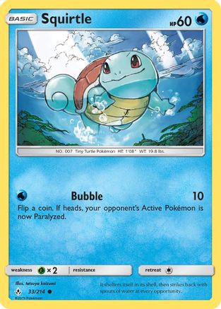 SM Unbroken Bonds 033/214 Squirtle - Common