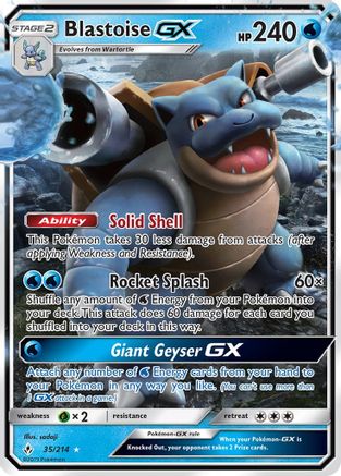 SM Unbroken Bonds 035/214 Blastoise GX - Holofoil - Ultra Rare