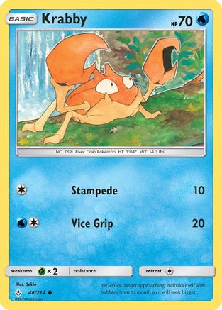 SM Unbroken Bonds 046/214 Krabby - Common