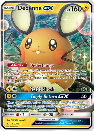 SM Unbroken Bonds 057/214 Dedenne GX - Holofoil - Ultra Rare