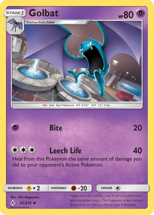 SM Unbroken Bonds 065/214 Golbat - Uncommon