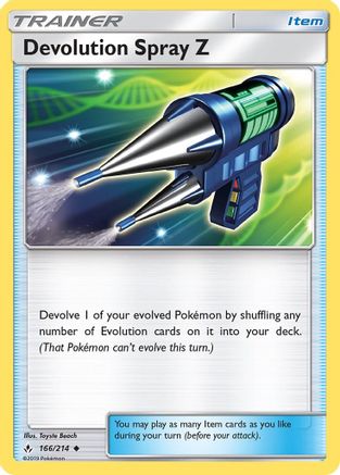 SM Unbroken Bonds 166/214 Devolution Spray Z - Uncommon