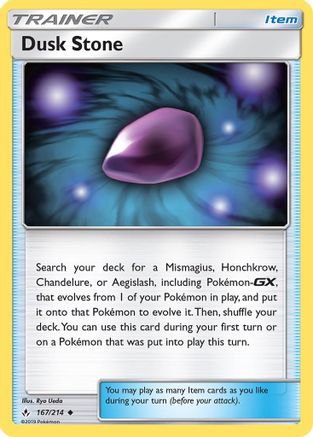 SM Unbroken Bonds 167/214 Dusk Stone - Uncommon