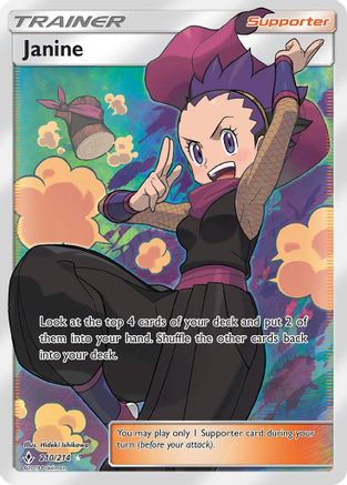 SM Unbroken Bonds 210 Janine (Full Art) - Holofoil - Ultra Rare