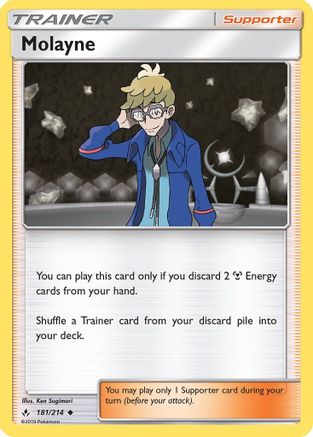 SM Unbroken Bonds 181 Molayne - Reverse Holofoil - Uncommon