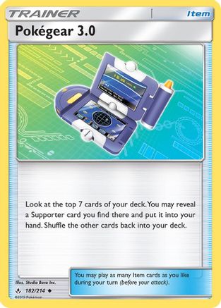 SM Unbroken Bonds 182/214 Pokegear 3.0 - Reverse Holofoil - Uncommon