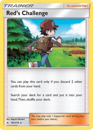 SM Unbroken Bonds 184/214 Red's Challenge - Reverse Holofoil - Holo Rare