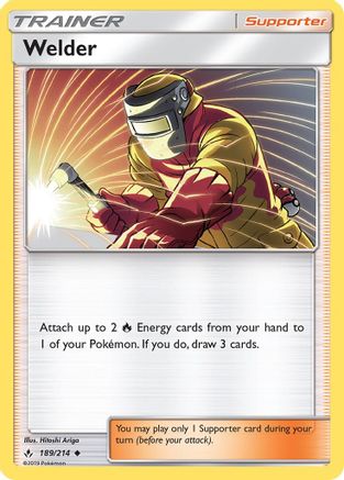 SM Unbroken Bonds 189/214 Welder - Reverse Holofoil - Uncommon
