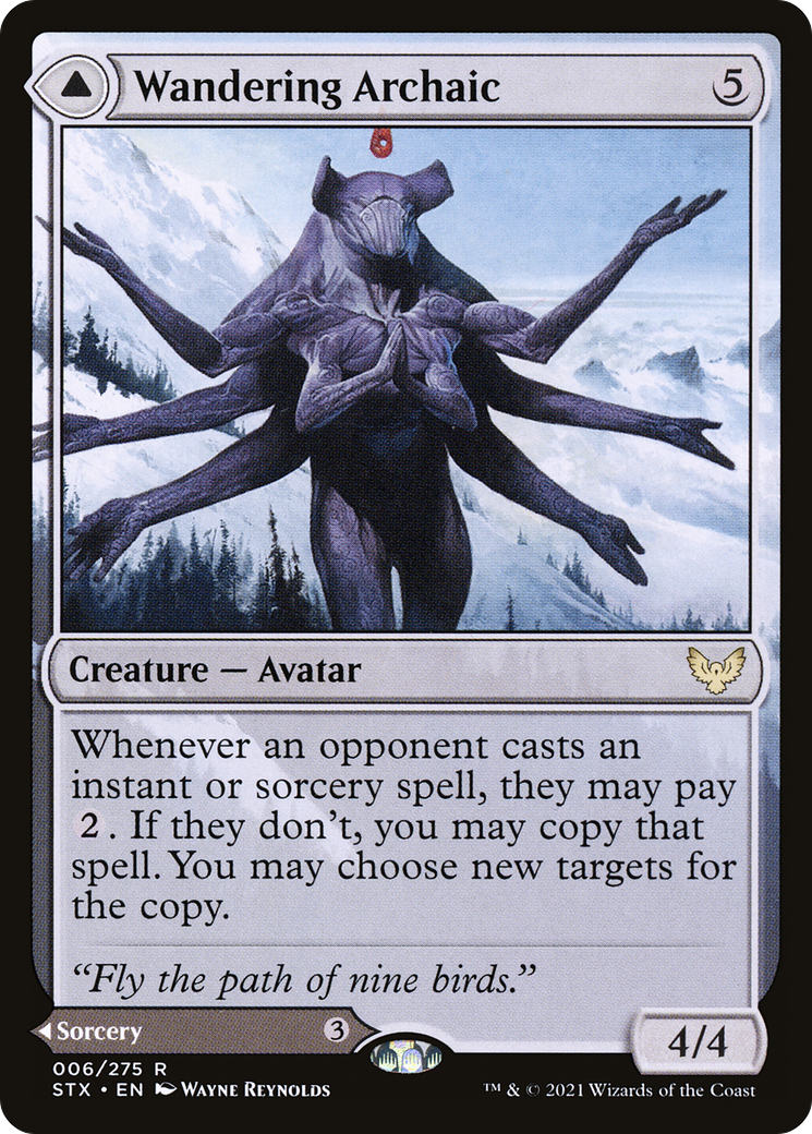 Strixhaven: School of Mages - (STX-006) - Wandering Archaic Foil
