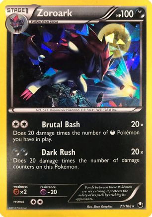 Deck Exclusives 071/108 Zoroark - Holofoil - Holo Rare