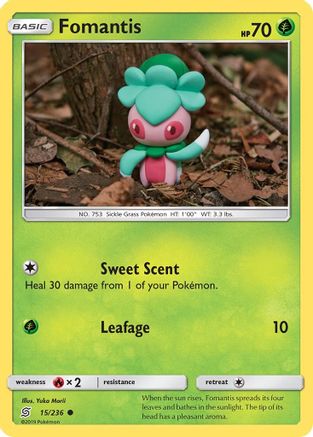 SM Unified Minds 015/236 Fomantis - Reverse Holofoil - Common