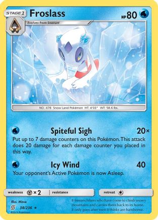 SM Unified Minds 038/236 Froslass - Holofoil - Holo Rare