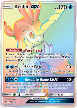 SM Unified Minds 240 Keldeo GX (Secret) - Holofoil - Secret Rare