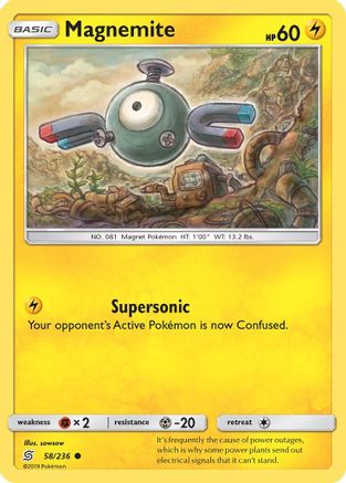 SM Unified Minds 058/236 Magnemite - Reverse Holofoil - Common