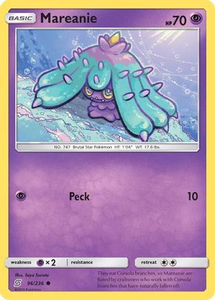 SM Unified Minds 096/236 Mareanie - Reverse Holofoil - Common