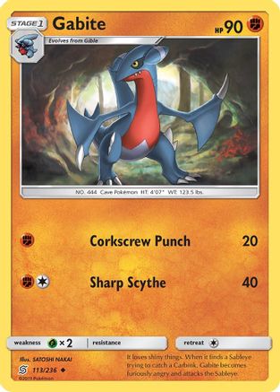 SM Unified Minds 113 Gabite - Reverse Holofoil - Uncommon
