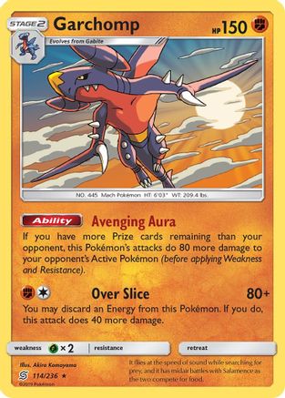 SM Unified Minds 114/236 Garchomp - Reverse Holofoil - Holo Rare