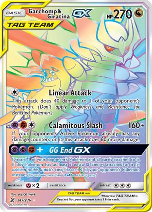 SM Unified Minds 247 Garchomp & Giratina GX (Secret) - Holofoil - Secret Rare
