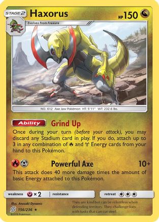 SM Unified Minds 156/236 Haxorus - Holofoil - Holo Rare