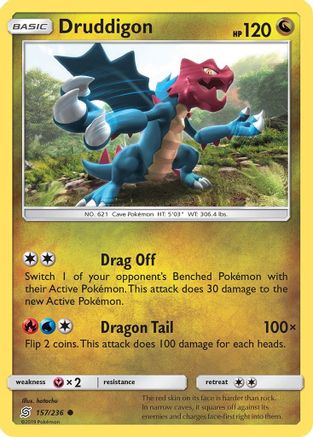 SM Unified Minds 157/236 Druddigon - Reverse Holofoil - Common