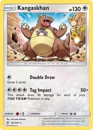 SM Unified Minds 163/236 Kangaskhan - Reverse Holofoil - Holo Rare