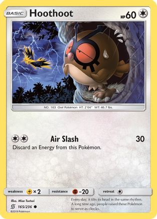 SM Unified Minds 165/236 Hoothoot - Reverse Holofoil - Common