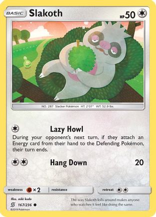 SM Unified Minds 167/236 Slakoth (167) - Common