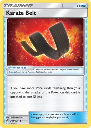 SM Unified Minds 201/236 Karate Belt - Reverse Holofoil - Uncommon