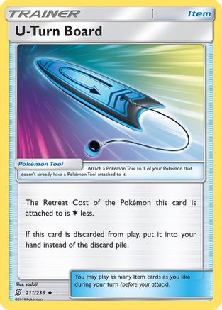 SM Unified Minds 211/236 U-Turn Board - Uncommon